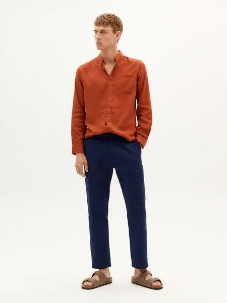 thinking mu thinking mu Chino Hose - Light Travel Pants - aus Bio-Baumwolle, Blau (blue night), – Produktbild 2 von 4