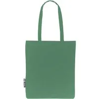 Neutral Neutral Bio-Baumwoll-Tragetasche mit langen Henkeln, bottle green – Produktbild 1 von 2