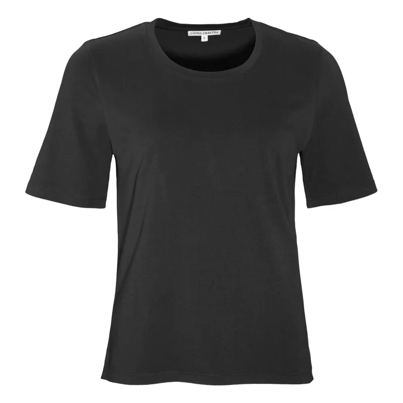 Living Crafts Living Crafts - Damen T-Shirt (100% Bio-Baumwolle), Schwarz, – Produktbild 4 von 4