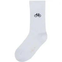 MELA MELA Gerippte Socken Bike aus Biobaumwoll-Mix, Weiß, – Produktbild 1 von 1