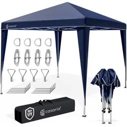 Casaria® Faltpavillon 3x3m Pop-Up Dunkelblau Schnellaufbau UV-Schutz 50+ wasserdicht stabil – Produktbild 1 von 1