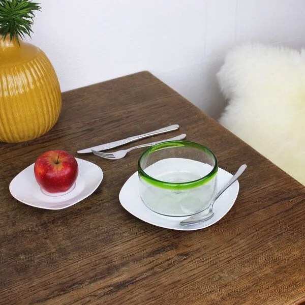 Mitienda Shop Mitienda Shop Müslischale aus mundgeblasenem Glas, Grün, – Produktbild 2 von 2