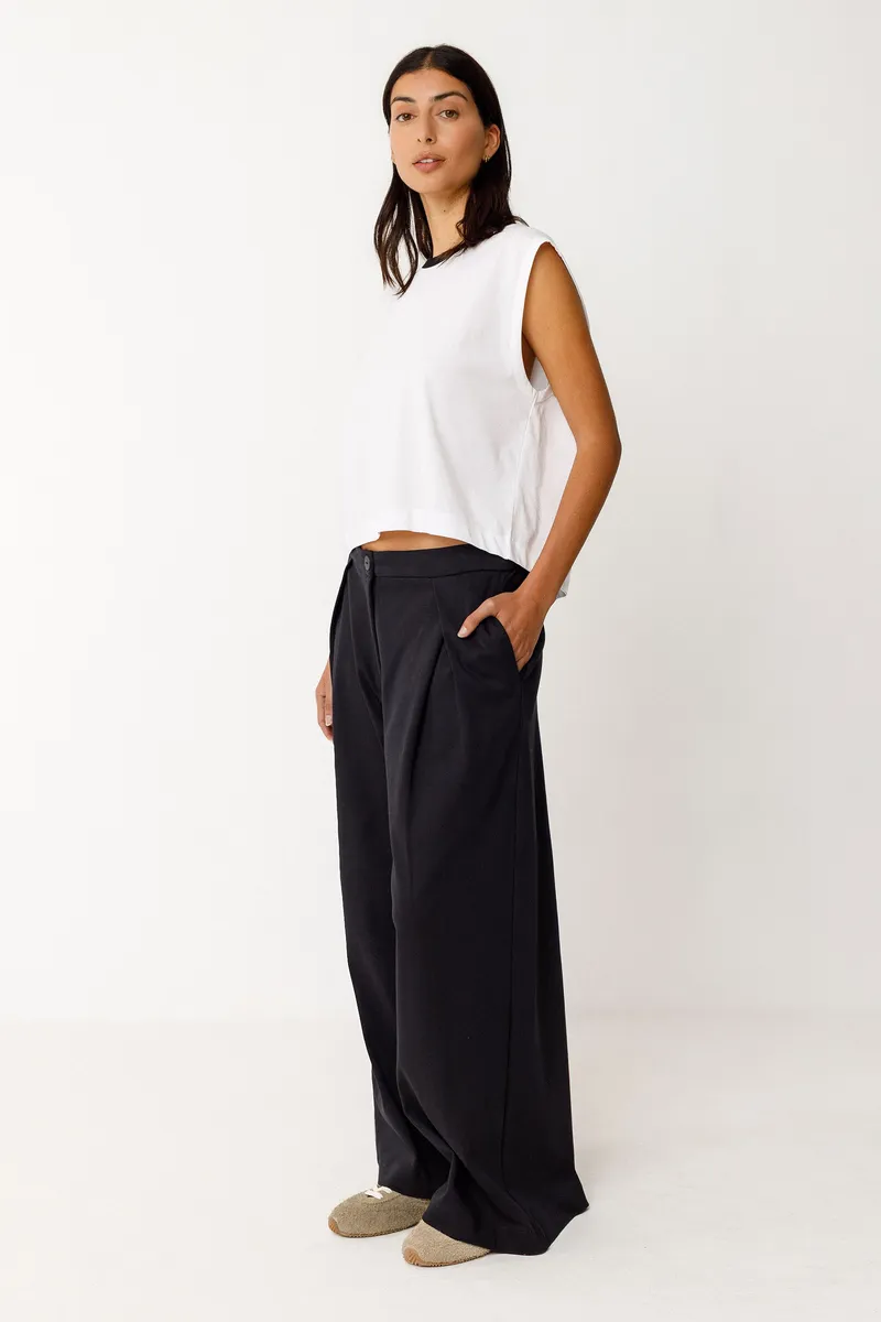 SKFK SKFK Damen vegan Hose Moira Schwarz, Schwarz, – Produktbild 1 von 2