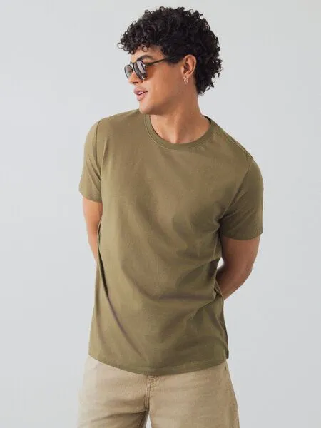 Honest Basics Honest Basics Herren Basic T-Shirt aus Bio- und recycelter Baumwolle, Oregano, – Produktbild 1 von 4