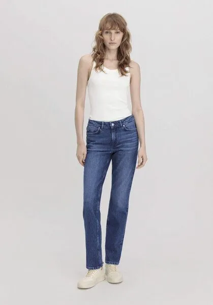hessnatur hessnatur Jeans MARIE Mid Rise Straight aus Bio-Denim, Blue, – Produktbild 1 von 4