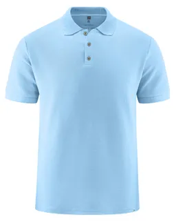 HempAge Hempage Herren vegan Polohemd Aus Piqué Jersey Gletscherblau – Produktbild 1 von 1