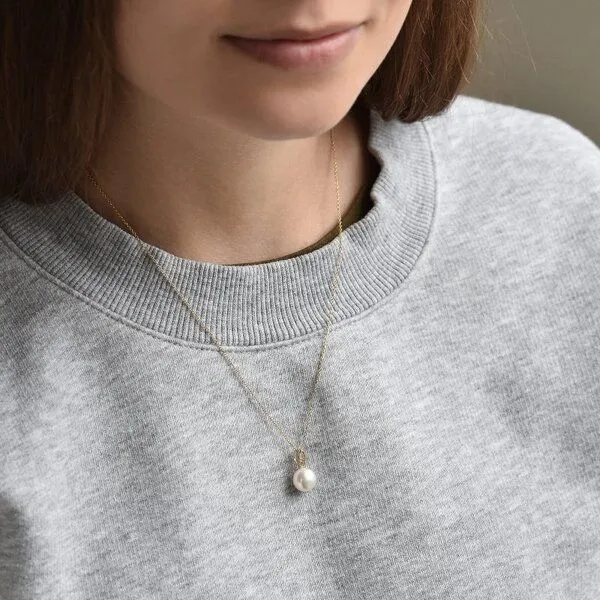 Eppi Eppi Silberner Perlenanhänger mit Diamanten Allaire, Gelb, – Produktbild 3 von 4