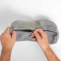nahtur design nahtur-design Kissenbezug für Nackenrollen | 100% Flauschloden, Grau_01 (grau), – Produktbild 1 von 1