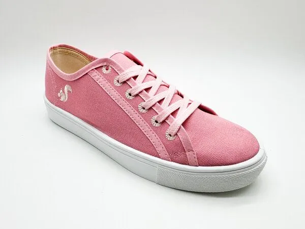 thies Veganer Sneaker "thies ® Natural Dye Plain" aus Biobaumwolle, Raspberry (rosa), – Produktbild 2 von 4