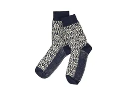 hirsch natur hirsch natur Unisex-Wollsocken 'Norweger Sternenmuster' blau/natur – Produktbild 1 von 1