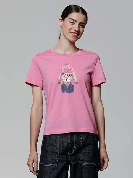 watapparel watapparel T-Shirt Frauen Hase, Bubble pink, – Produktbild 2 von 3