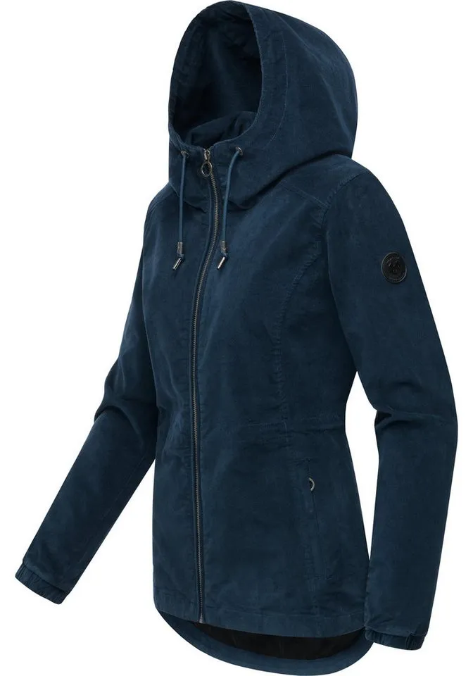ragwear ragwear Cordjacke Dankka Cordy YOUMODO Stylische Damen Übergangsjacke in Feincord-Optik, Blau, – Produktbild 2 von 3