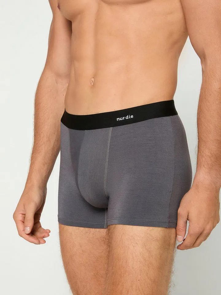 Nur Die Boxer Bambus Boxershorts, Herren Unterhose, Grau, – Produktbild 2 von 5