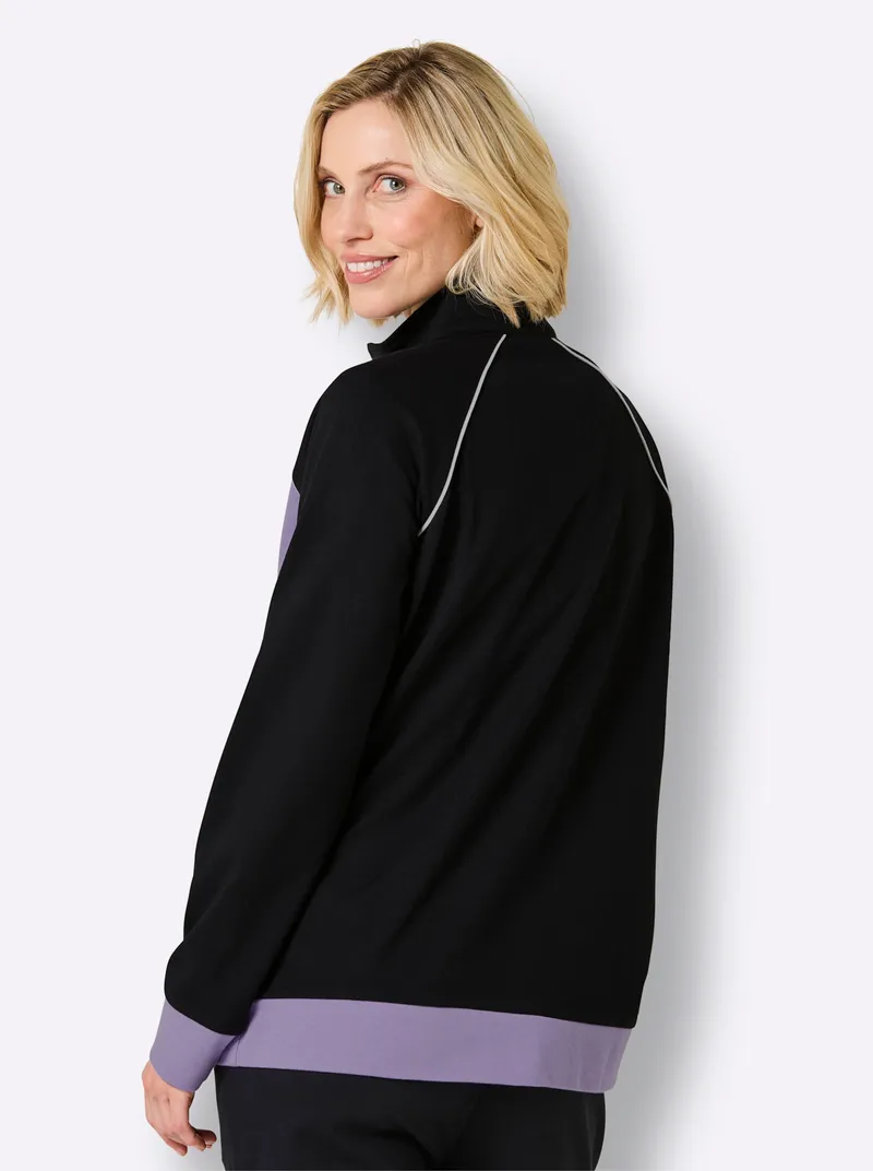 Catamaran Sweatjacke, Lavendel-schwarz, – Produktbild 2 von 2
