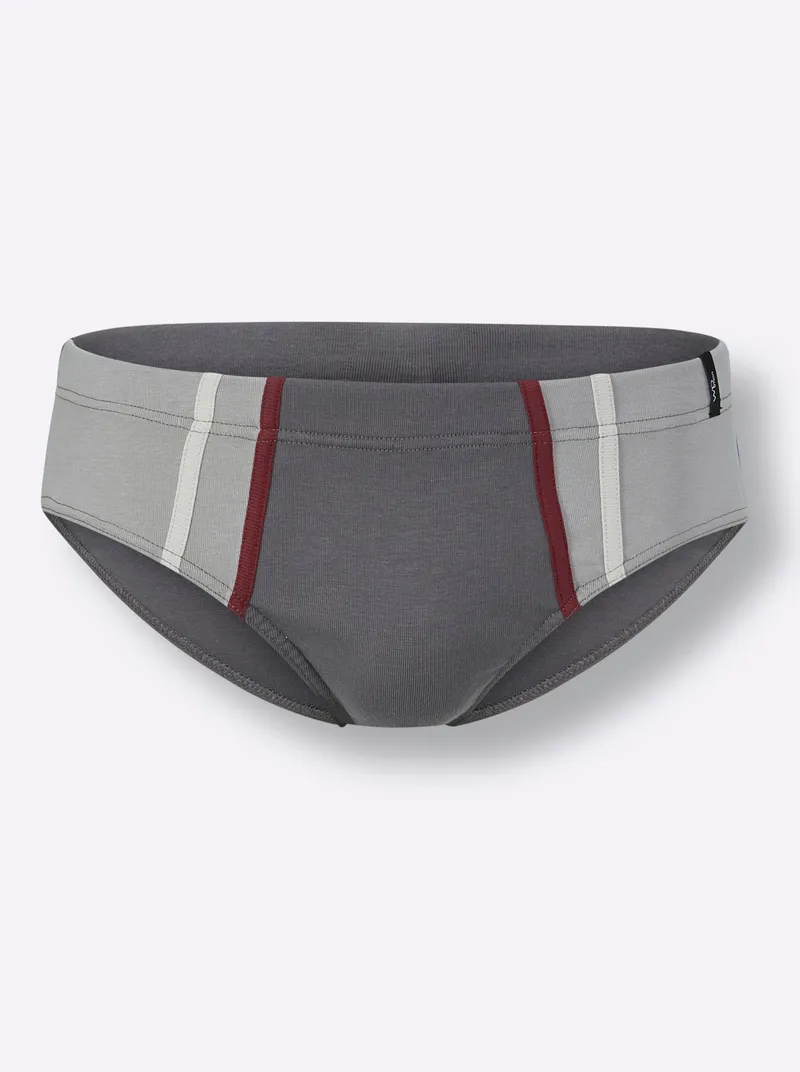 wäschepur men Slip jeansblau + anthrazit + bleu + steingrau, Jeansblau + anthrazit + bleu + steingrau, – Produktbild 1 von 2