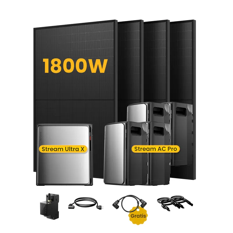 EcoFlow EcoFlow Stream Ultra X, All-in-One Speicher für Balkonkraftwerke, mit 4 x 450 Bifaziale Solarmodule, by Powerness (deal) - Stream Ultra X + 4 x Stream AC Pro | 11520Wh / 1 x Smart Meter / Standardversand – Produktbild 1 von 1
