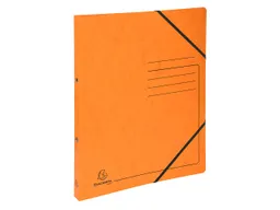Exacompta 10 Exacompta Ringbücher, Colorspan-Karton, 355 g/m², DIN A4, Gummizug, 2 Ringe, orange – Produktbild 1 von 1