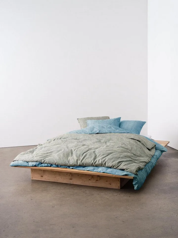 Marc O'Polo Home Bettwäsche Janne, Satin, 2 teilig, mit Streifen, Blau, – Produktbild 2 von 4
