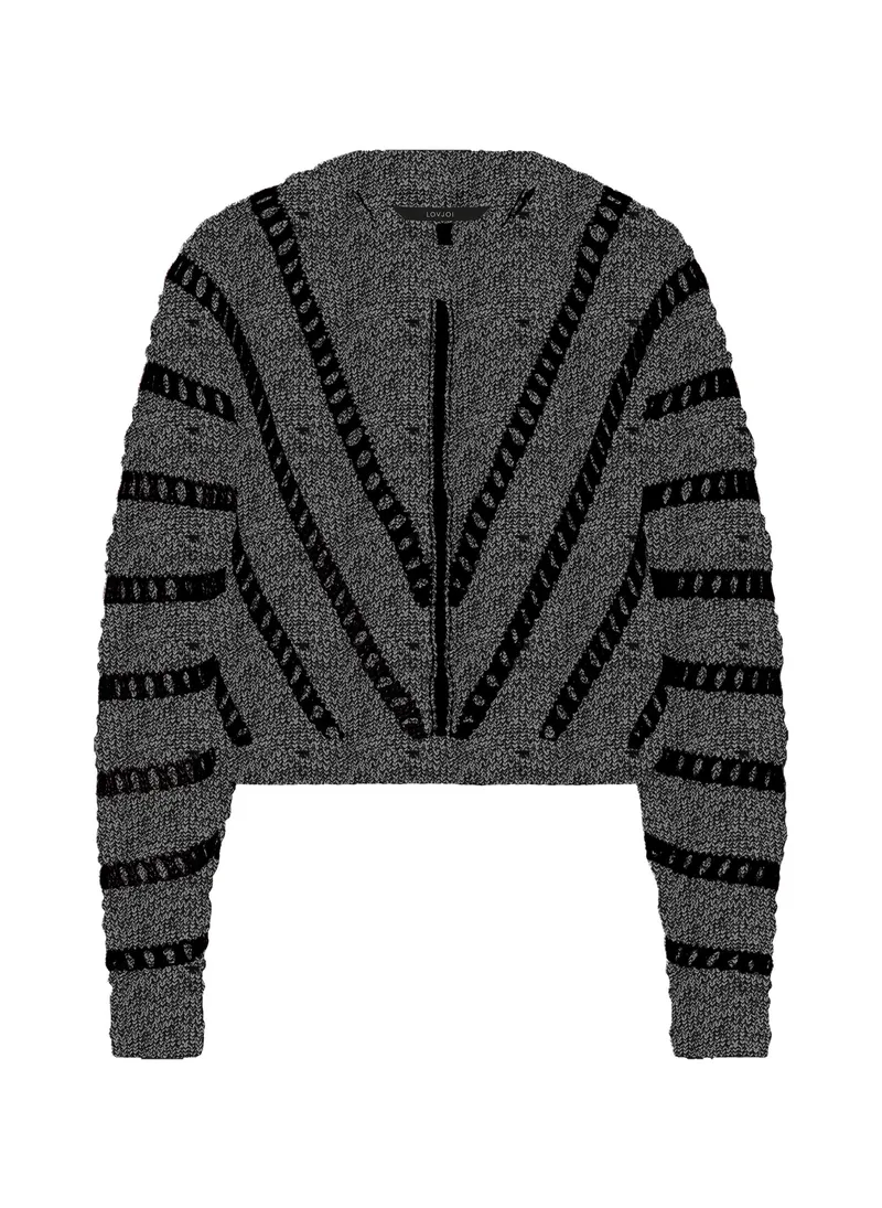 Lovjoi LOVJOI Damen vegan Pullover Elondra Schwarz Melange, Schwarz, – Produktbild 1 von 2