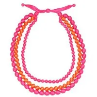 Schönes aus Indochina Schönes aus Indochina Seidenkette, Pink-orange-pink, – Produktbild 1 von 1