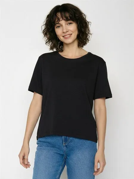 GreenBomb GREENBOMB Basic Nova - Kastiges T-Shirt aus Bio-Baumwolle / GOTS / Fair & Vegan, Schwarz (schwarz), – Produktbild 1 von 4