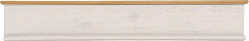 OTTO home Wandregal Indra Regal mit einer dekorativen Fräsung, 120cm breit, aus massiver Kiefer, 120 cm breit, Weiß, – Produktbild 5 von 5