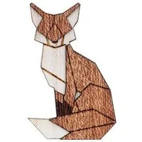 BeWooden BeWooden Sitzender Fuchs – Holz-Brosche – Produktbild 1 von 1