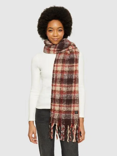 KnowledgeCotton Apparel KnowledgeCotton Apparel Karierter Schal, Brown check, – Produktbild 3 von 4