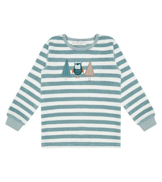 Sense Organics & friends in cooperation with GARY MASH Sense Organics & friends in cooperation with GARY MASH Kinder Frottee Schlafanzug, Eule, Blau, – Produktbild 4 von 4