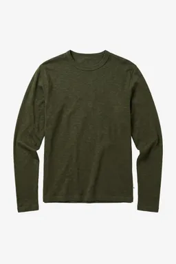 KnowledgeCotton Apparel KnowledgeCotton Apparel Herren vegan Langarm T-Shirt Slub Forest Nachtgrün – Produktbild 1 von 1
