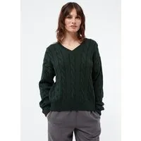 Givn Berlin Givn Berlin Strickpullover GBRAMEA mit Zopfmuster aus Bio-Baumwolle, Bottle green, – Produktbild 1 von 1