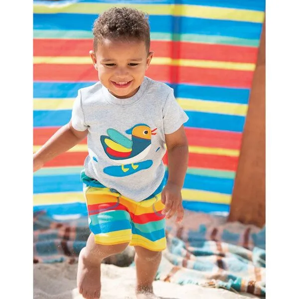 Frugi Frugi T-Shirt Little Duck in grau – Produktbild 2 von 4