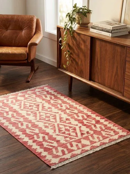 Rugtales Kelim Gashgai Mehrfarbig „Rugtales“ aus Schurwolle, 86x124 cm, Beige, – Produktbild 2 von 4