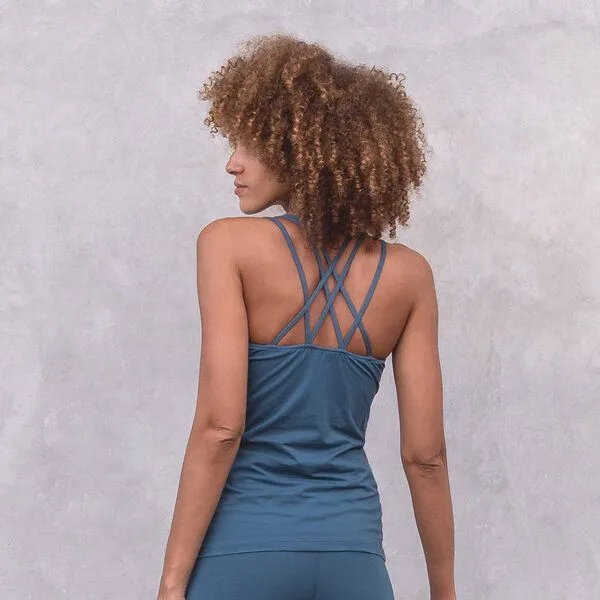 Jaya Jaya NOURI MELANGE - Damen - lockeres Top für Yoga aus Biobaumwolle, Rose, – Produktbild 3 von 4