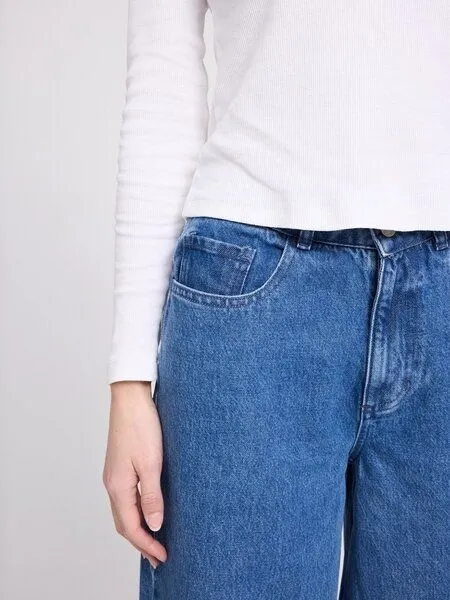 Mazine Mazine Damen Jeans im Barrel-Style aus 100% Bio-Baumwolle, Mid blue (blau), – Produktbild 4 von 4