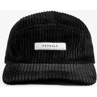 Rotholz Rotholz Cord 5-Panel Cap aus Bio-Baumwolle, Schwarz (true black), – Produktbild 1 von 1
