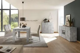 Home affaire Highboard Dama Höhe 111 cm, Breite 121 cm, Kommode 2 Türen, Hochkommode, Front in 3D-Optik, viel Stauraum, verschiedene Farben – Produktbild 1 von 1