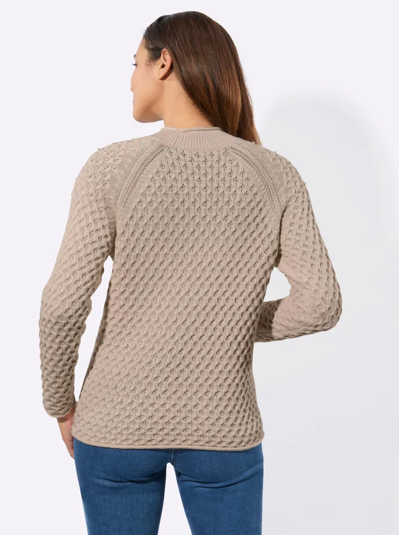 Witt Stehkragenpullover sesam, Sesam, – Produktbild 2 von 2
