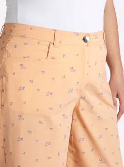 sheego Bermudas apricot-steingrau-bedruckt – Produktbild 1 von 1