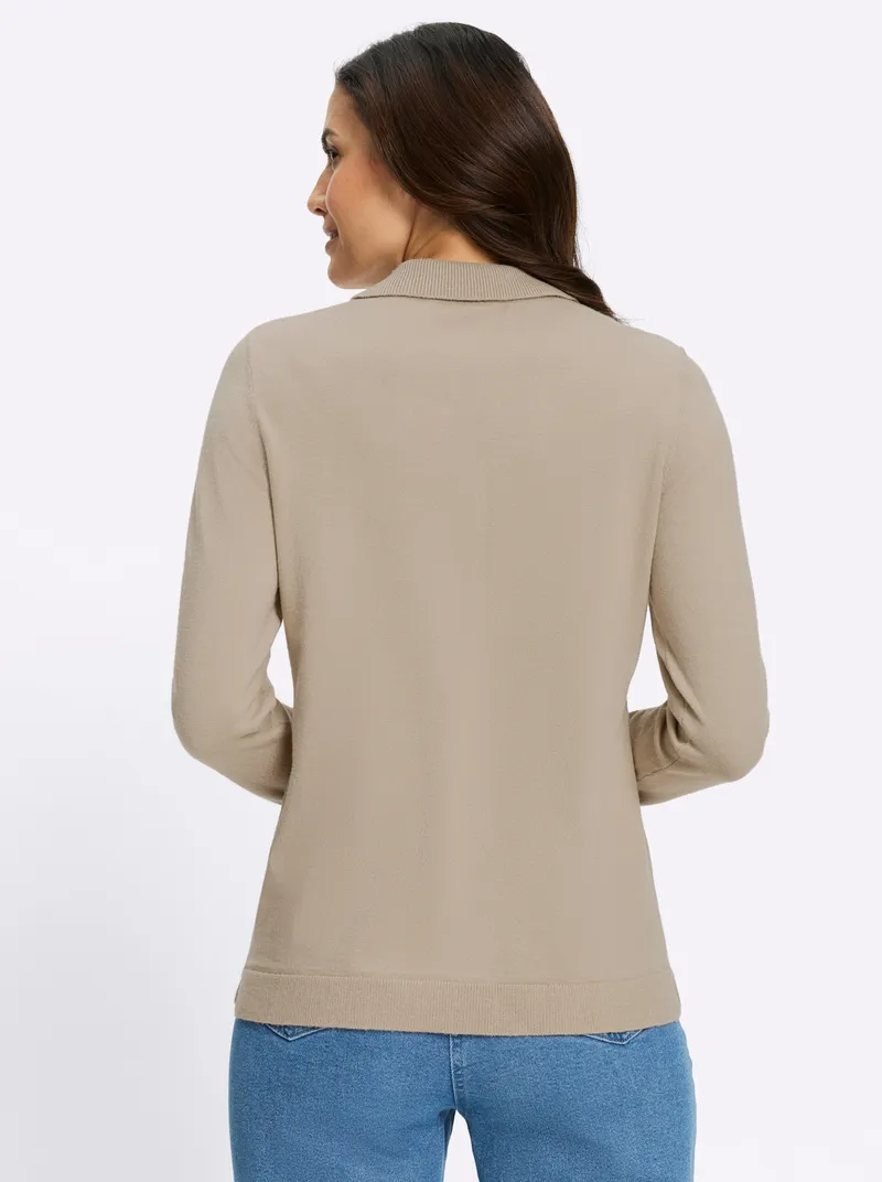 Witt Polopullover sesam, Sesam, – Produktbild 2 von 2
