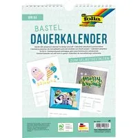 folia folia Dauerkalender mit Spiralbindung 130g/m², Papier weiß, Druck schwarz, DIN A4 – Produktbild 1 von 1
