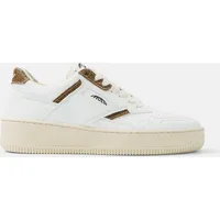 MoEa MoEa Herren vegan Sneaker Origin In Weiß Und Braun Mit Palmenmotiv – Produktbild 1 von 1