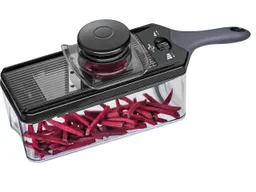 Gemüsehobel "Vario" mit Auffangbehälter, schwarz – Produktbild 1 von 1