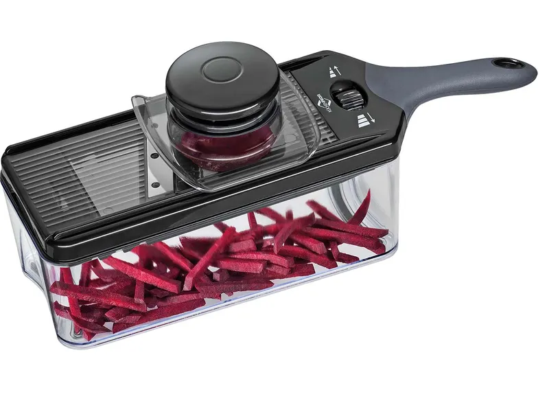 Gemüsehobel "Vario" mit Auffangbehälter, Schwarz, – Produktbild 1 von 1
