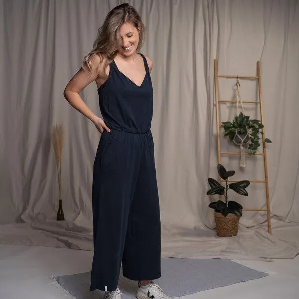 Vresh Clothing Vresh Clothing Velicity - Jumpsuit mit TENCEL (TM) Lyocell, Blueberry, – Produktbild 3 von 4