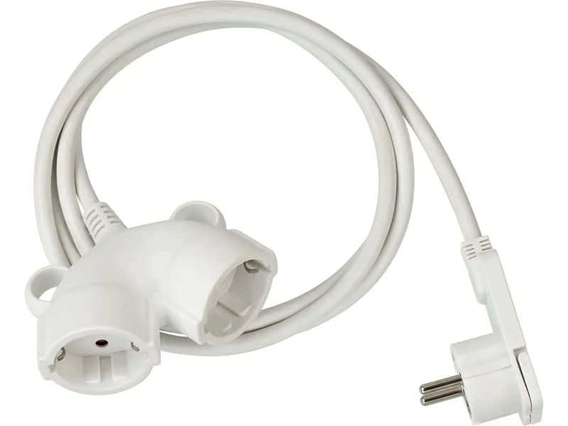 Brennenstuhl brennenstuhl Verlängerungskabel, Doppelkupplung, Flachstecker, weiß, 5 m – Produktbild 1 von 1