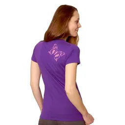 HANDGEDRUCKT HANDGEDRUCKT "Tagpfauenauge 01" Schmetterling Frauen-T-SHIRT von Earth Positiv Biobaumwolle – Produktbild 1 von 1