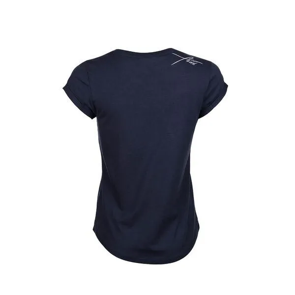 FÄDD FÄDD Damen T-Shirt Rundhals aus Bio-Baumwolle "SPRITZ BT", Jeansblau (blau), – Produktbild 4 von 4