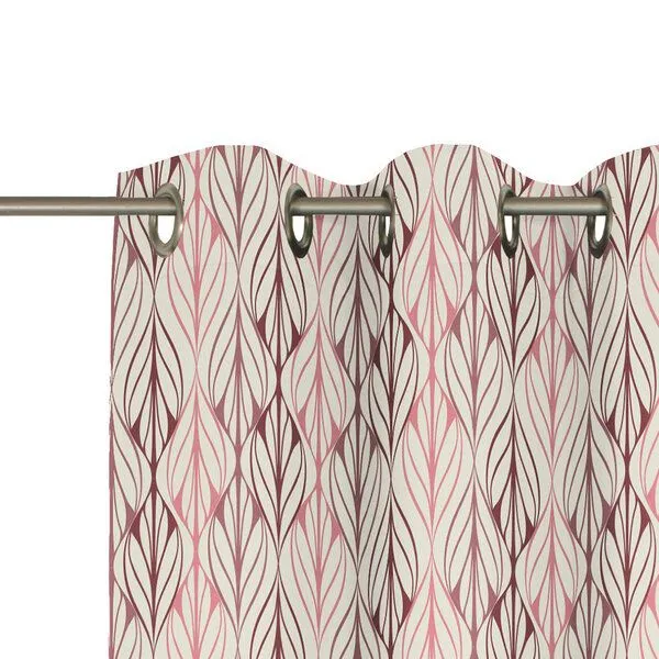 Nature by Adam Nature by Adam Vorhang aus Leinen und Bio-Baumwolle - Made in Germany - Wave, Rot, – Produktbild 6 von 8
