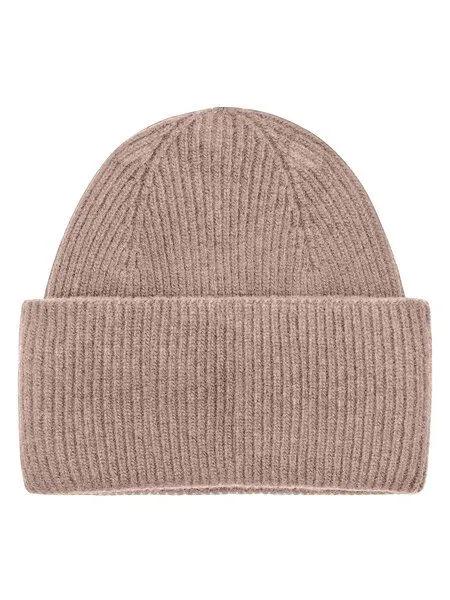 KnowledgeCotton Apparel KnowledgeCotton Apparel Mütze - Cashmere Rib Beanie, Kelp melange (braun), – Produktbild 1 von 2